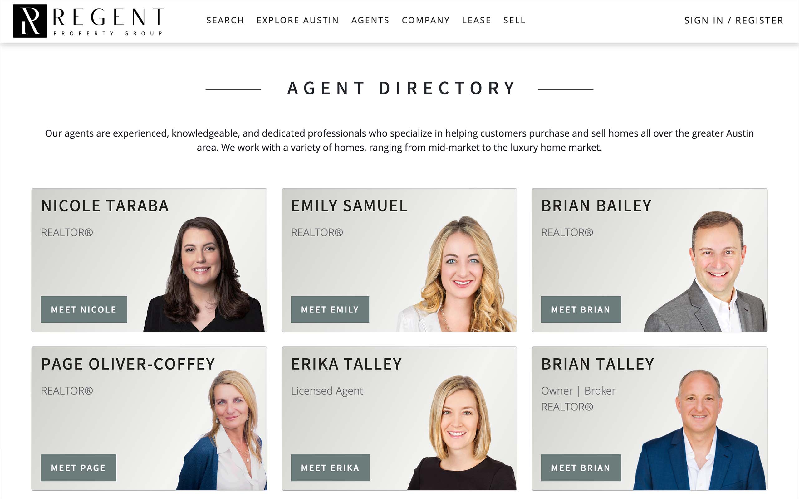 Regent Agent Page